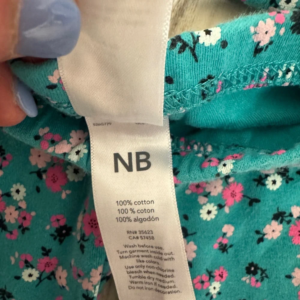 Floral Baby long sleeve onesie and Pants Set